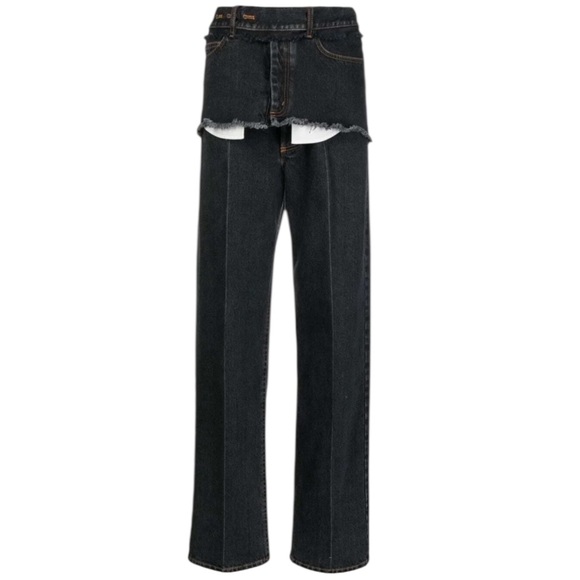 Meryll Rogge Straight Leg Jeans with Removable Deconstructed Overlay - Picture 5 of 7